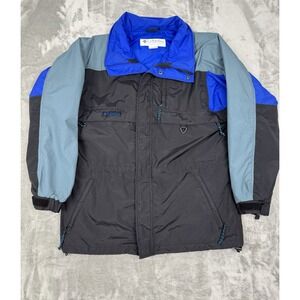 Vintage Columbia Gizmo Jacket Mens Medium M Shell Coat Blue Black Retro 90s Y2K